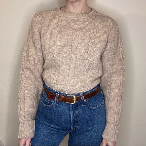 Vintage Hill & Archer | Fisherman Wool Sweater | Cable-knit Sweater | Size Lg - Picture 1 of 5
